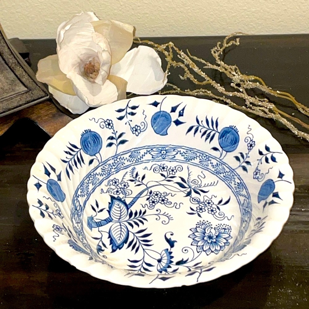 Wood & Sons Old Staffordshire Bluefjord 8” Serving Bowl